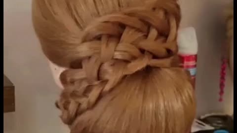 Dutch pulled braid with bun