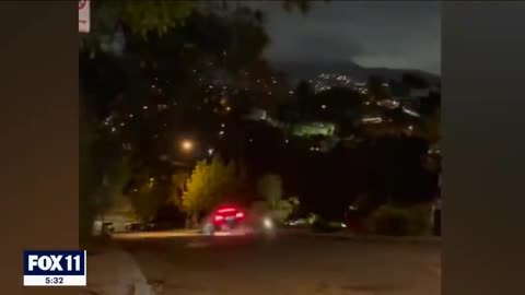 Viral video shows Tesla flying through Echo Park neighborhood
