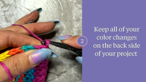 How To Change Colors Mid-row with Crochet