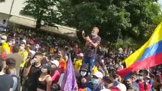 Protesta en el parque San Pío, Bucaramanga