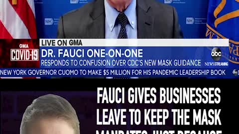 FAUCI GIVES BUSINESSES LEAVE TO KEEP THE MASK MANDATE