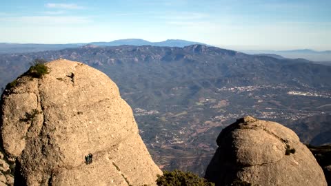 Amazing time-lapse footage of Montserrat mountain, rocks and lights