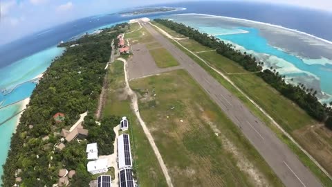 Wingsuit Flying over the Maldives Islands