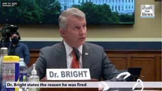 Dr. Rick Bright says he was fired because he did not want to expand access to chloroquine