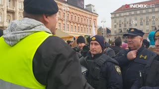 Prosvjed nastavnika i žutih prsluka u Zagrebu