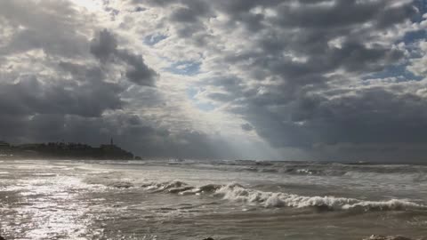 Stormy Clouds Above A Rough Sea