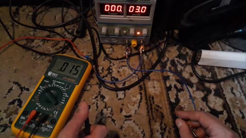 Human energy experiments with a voltmeter and power source