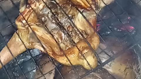 Experiment to grill Balinese chicken