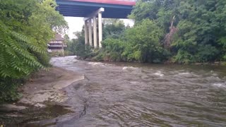 Cuyahoga River at Cuyahoga Falls Ohio September 2020