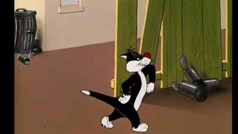 Does Sylvester seem to say "What The F*ck" in this cartoon?