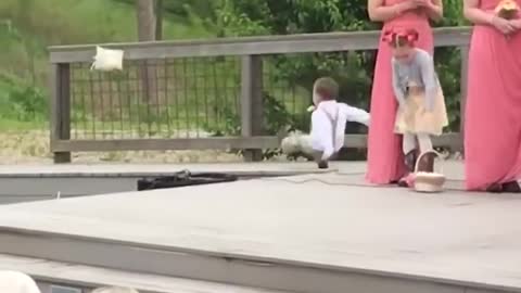 Funny Kids add some comedy to a wedding! - Ring Bearer Fails