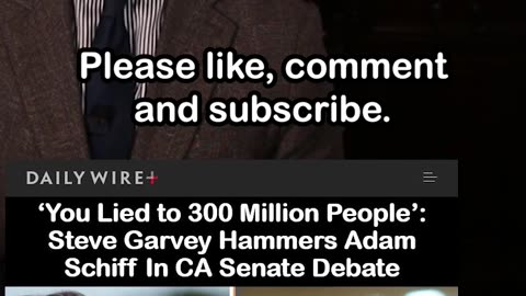 Steve Garvey Hammers Adam Schiff for Lying