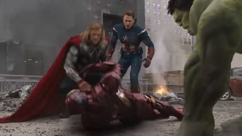 Hulk Saves Iron Man - Final Battle Scene - The Avengers (2012) Movie Clip HD