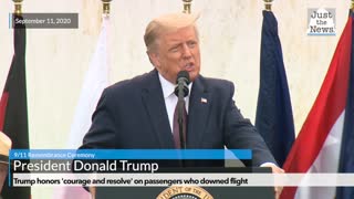 At 9/11 memorial in Pennsylvania, Trump honors 'courage and resolve' on passengers who downed flight