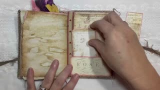 Shabby Grungy Rose Mini junk journal