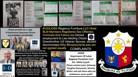 Better Business Bureau Complaints -Settlement Never Paid by Regency Furniture LLC Smith Downey PA #DouglasWDesmarais #KirstinMiller #AbdulAyyad #AhmadAyyad #USAJOBS #FoxBaltimore #Foxnews #Fox5DC #DailyInquiries