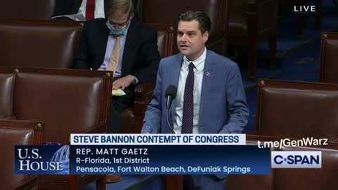 Rep. Matt Gaetz Scorches Dems Sham Vote on Bannon Contempt of Congress