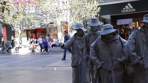 The Stone Stockmen - Iconic Living Statue Street Performer