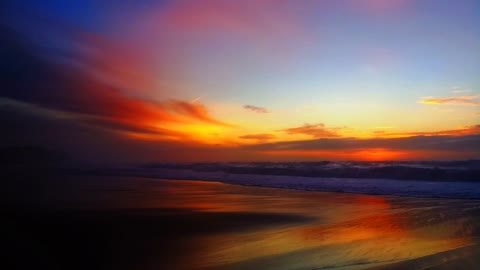 Dreamlike sunset at Portuguese Beach