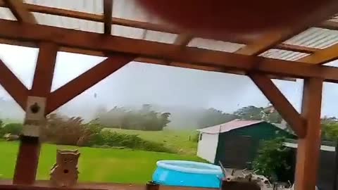 Tornado in Germany passes right through this home's backyard