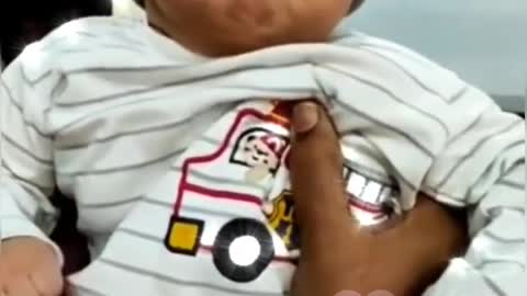 Baby boy funny crying