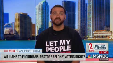 MSNBC gives activist platform to lobby felon voting rights in Florida