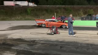 1957 Chevy ProMod Drag Racing Burnout