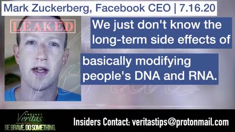 Zuckerberg himself says the COVID vaccine is dangerous.