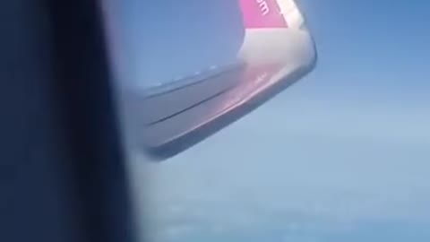 A strange object outside the plane window?