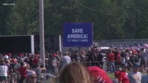 Thousands pack Lorain County Fairgrounds for rally ft. former President Donald Trump