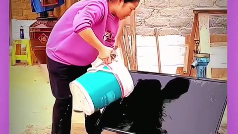 China funny video Washing TV 😂#amazing