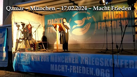Qamar – Palästinenserin – NIE WIEDER KRIEG ist JETZT! - MACHT FRIEDEN - München - 17.02.2024