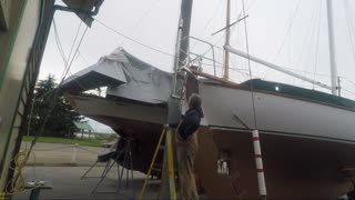 Cape Horn Windvane installation