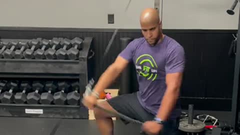 Half Kneeling Downward Chop w/ Tricep Rope From Stabil FIT Life #StabilFITLife