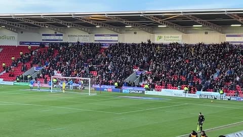 Stockport County fans away at Doncaster Rovers