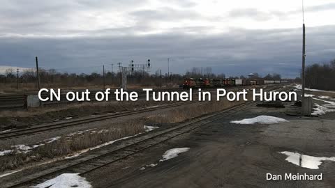 CN out of the Tunnel in Port Huron