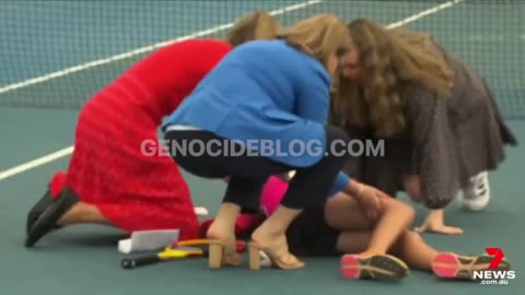 A Young Girl Collapsed To The Floor On The Tennis Court In Australia 💉 (2023)