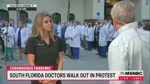 Doctors in Florida walkout to protest unvaccinated patients.