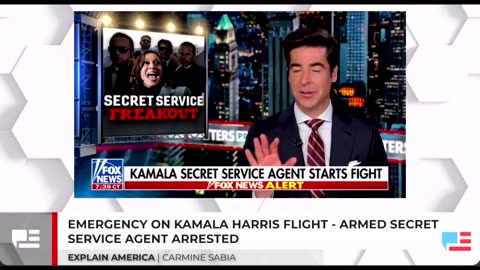 240425 Emergency On Kamala Harris Flight - Armed Secret Service Agent Arrested.mp4