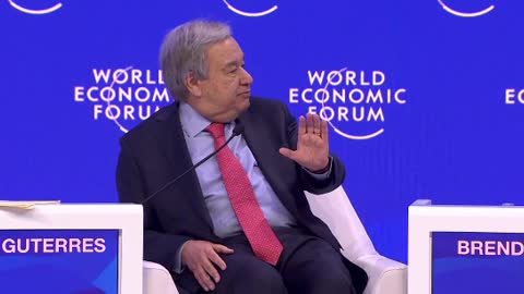 UN Secretary General at WEF: Politicians need to make unpopular decisions today which will be essential to shape the public opinion itself