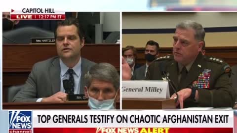 Rep. Matt Gaetz BLASTS U.S. Top Generals Over Horrible Afghanistan Withdrawal