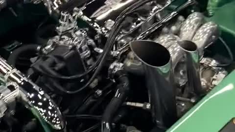 Retro car engine show car engine