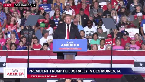 President Donald J Trump in Des Moines, IA