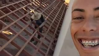 Worker Slips on Roof