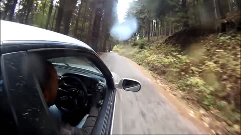Insane drifting skills on dangerous mountain road