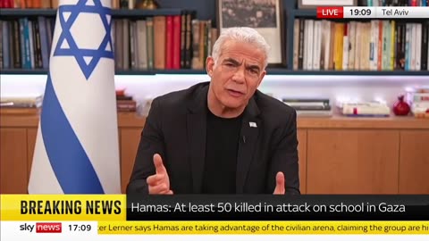 ►🚨▶◾️🇮🇱⚔️🇵🇸 Yair Lapid tells Sky News: "The majority of 12,000 Palestinians were Terrorists."