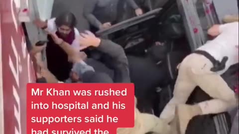 Moment Imran Khan is shot