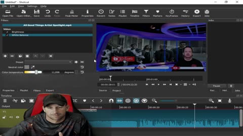 Shotcut Free Editing Program How to Darken or Lighten a Video While Editing