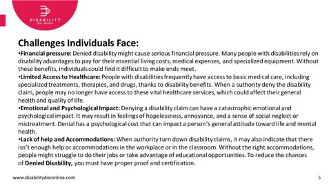 The Challenges Faced By Individuals In Denied Disability