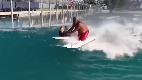 Surf instructor is on another level